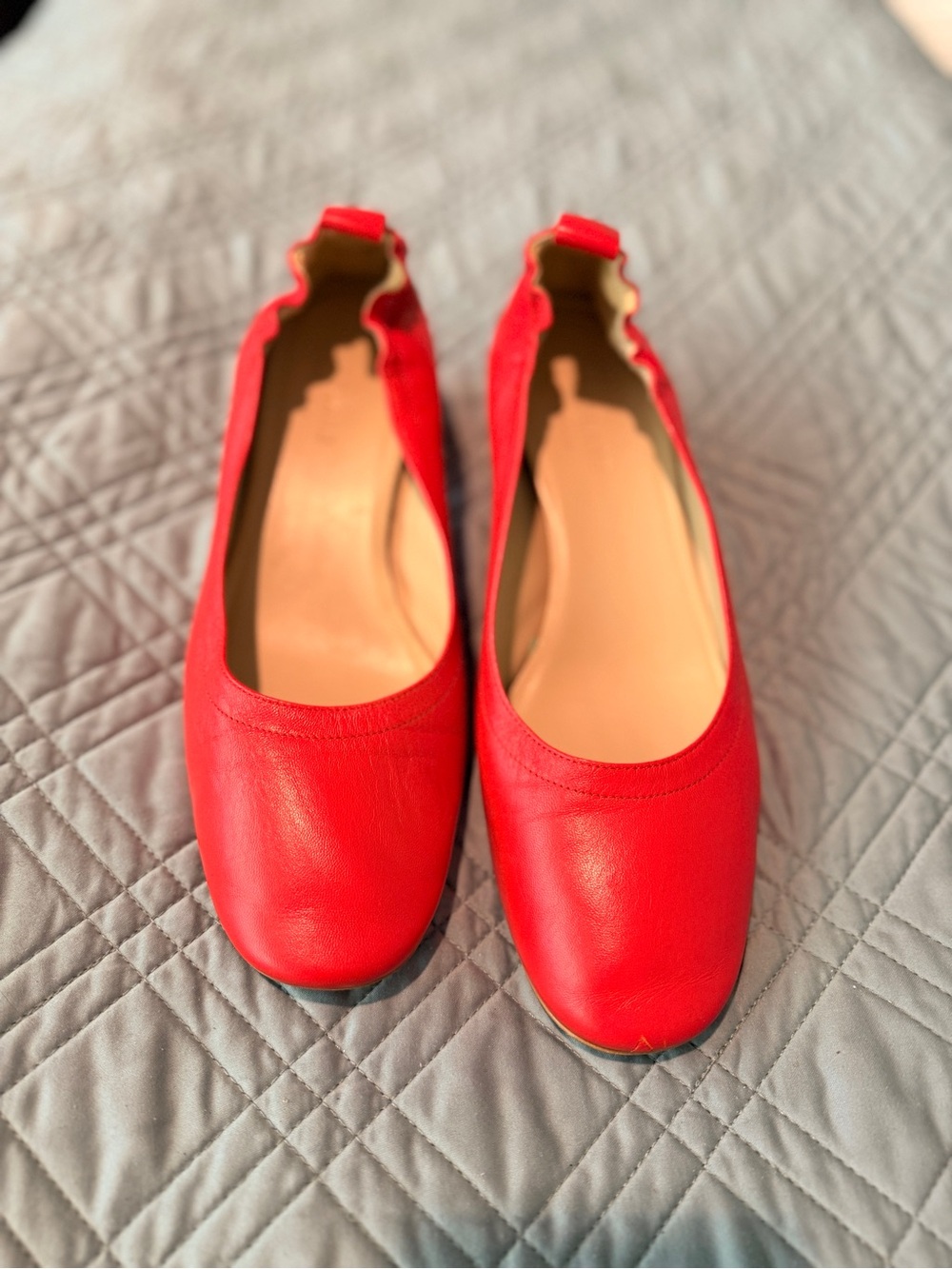EVERLANE Day Heel in Classic, Retired Poppy Red Leather